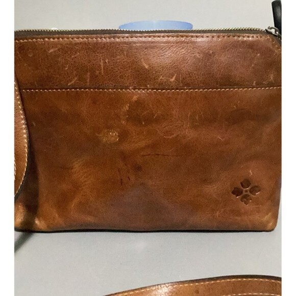 Vintage Brown Leather Crossbody Bag with Gold Accent Patricia‎ Nash Salina - Picture 2 of 7